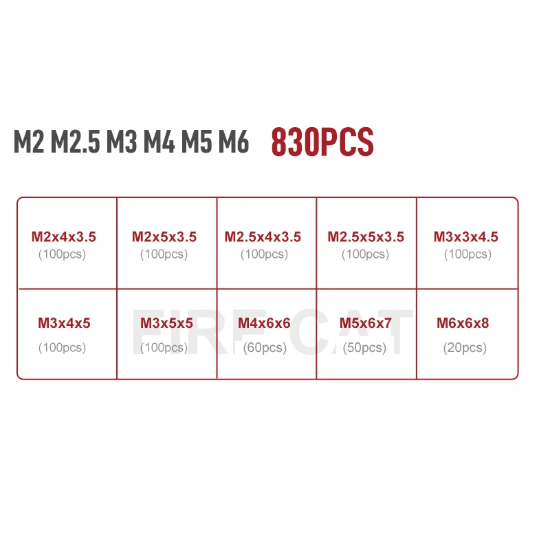 M2-M6 (830pcs) Set