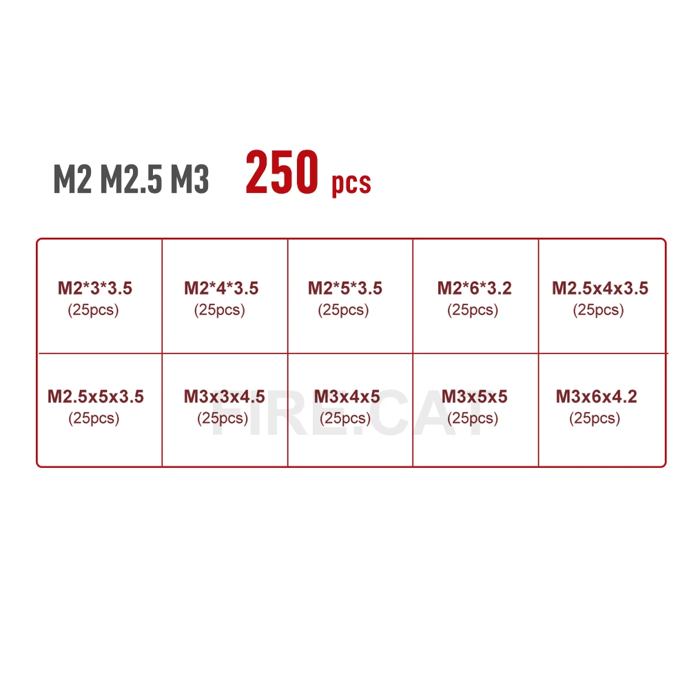 M2M2.5M3(250pcs) Set
