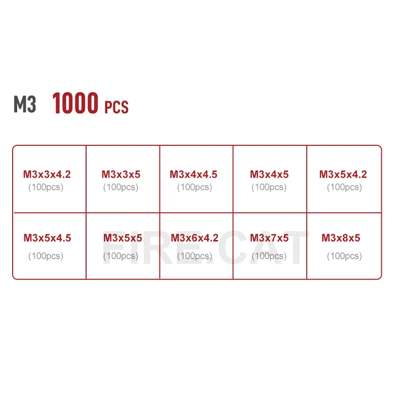 M3 ONLY(1000pcs) Set