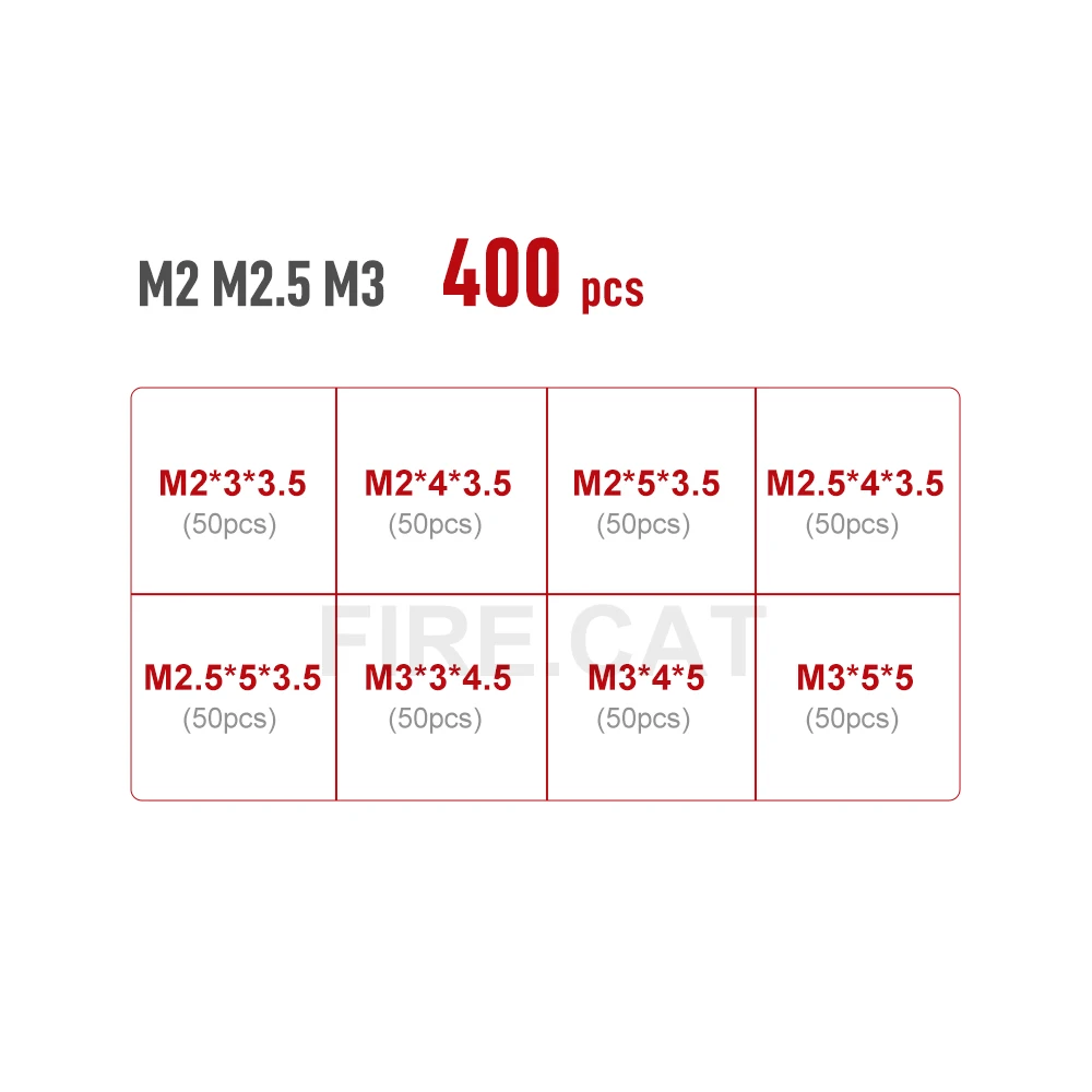 M2M2.5M3(400pcs) Set