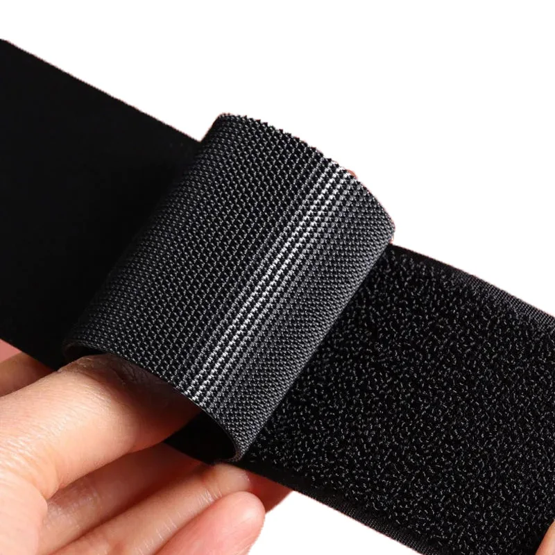 1meter Soft Safe Baby Fastener Tape 20/25/30/38/50mm Transparent White Black No Glue Hooks Loops Tape for Sewing-on Accessories