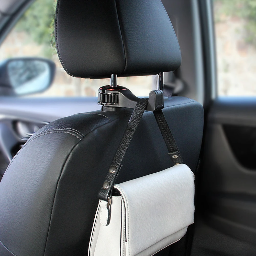 4 Colors Car Headrest Hidden Hook With Phone Holder Car Seat Back Hanger Portable Storage Hook Phone Holder Auto Fastener Clip