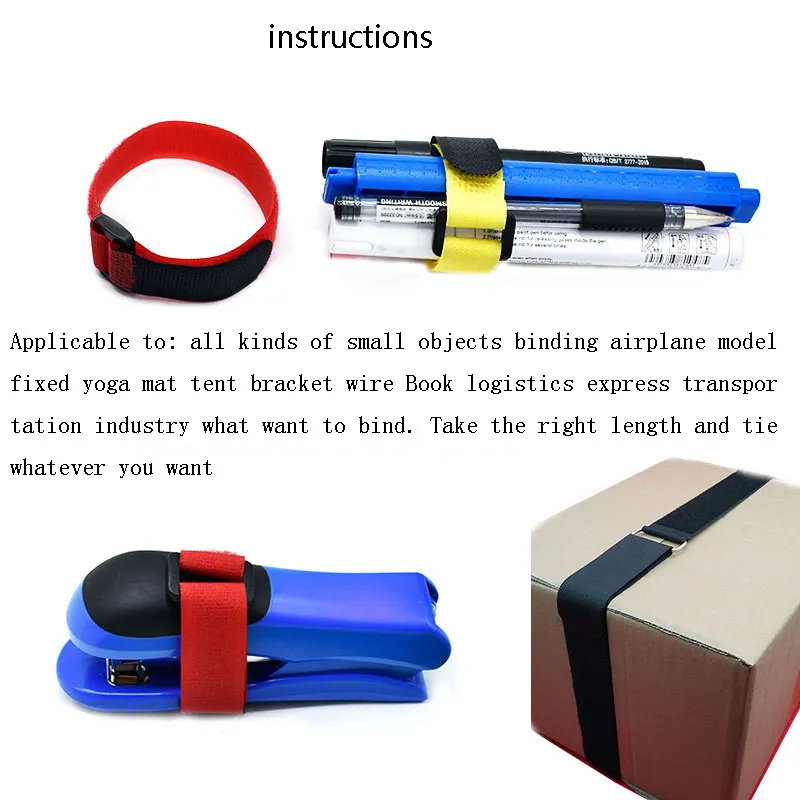 1/5pcs  Magic Tape Sticks Cable Ties Model Straps Wire With Battery Stick Buckle Belt Bundle Tie Hook Loop Fastener Tape