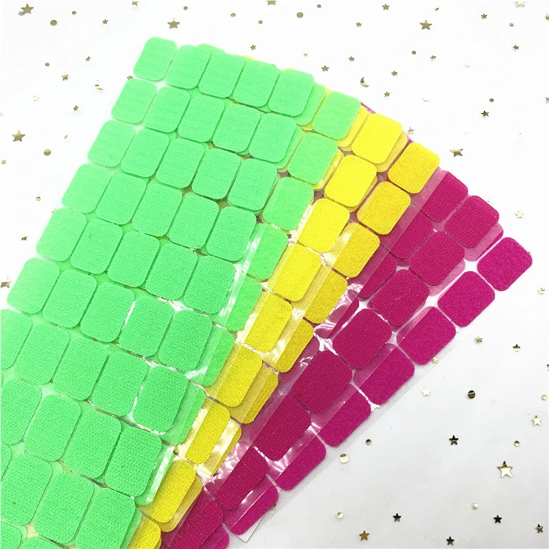 Colorfull Square Round Sticker 10mm Dots  20*28mm Self Adhesive Fastener Tape Hook and Loop Strong Glue Klitterband
