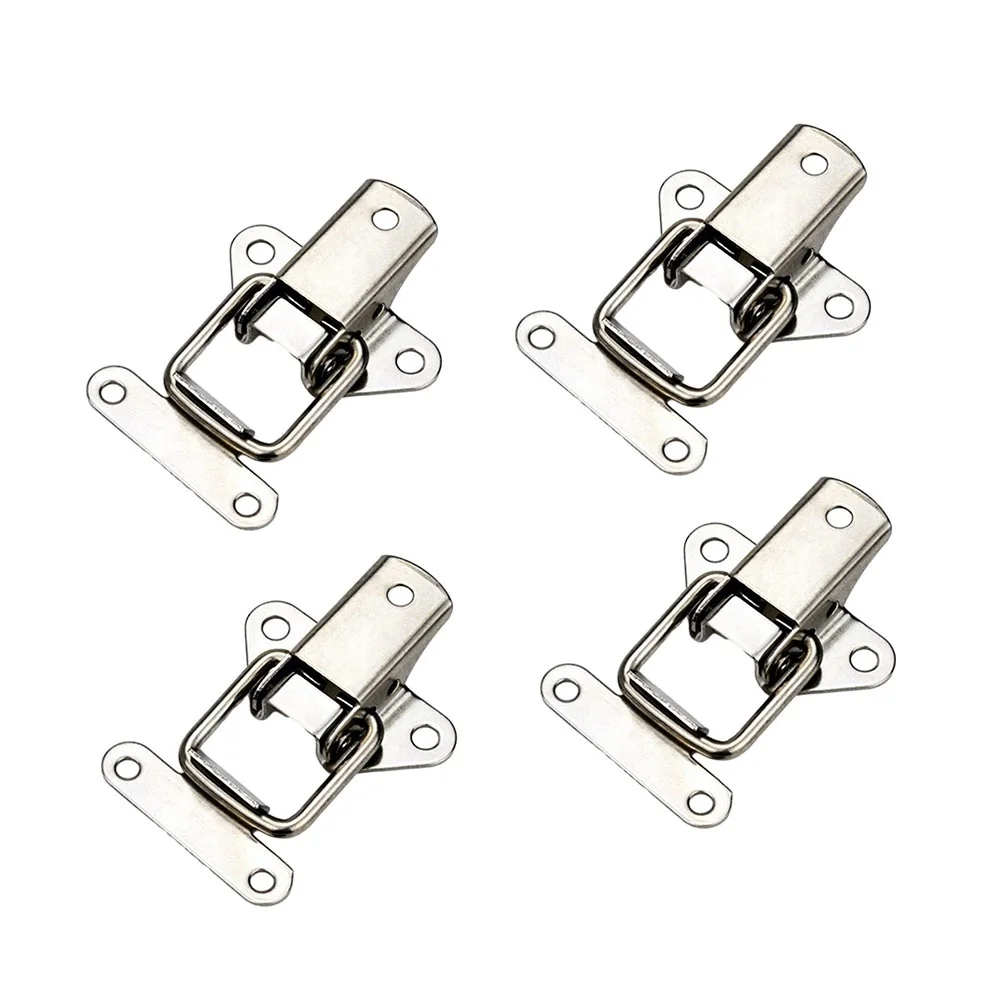 4 Pcs Buckles Tool Box Buckle Hook Lock Stainless Steel  Draw Toggle Latch Clamp Clip Hasp Latch Catch Clasp Hardware