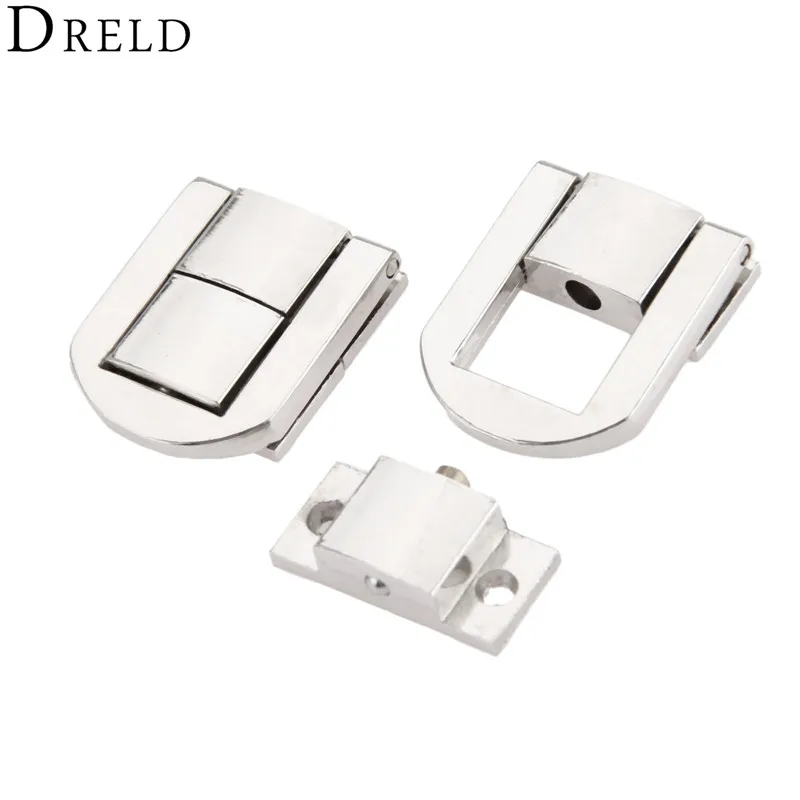 4pcs 25*30mm Vintage Square Luggage Jewelry Gift Box Clasp Buckle Latch Hasp Lock Metal Lock Catch Latches Suitcase Buckle Clasp