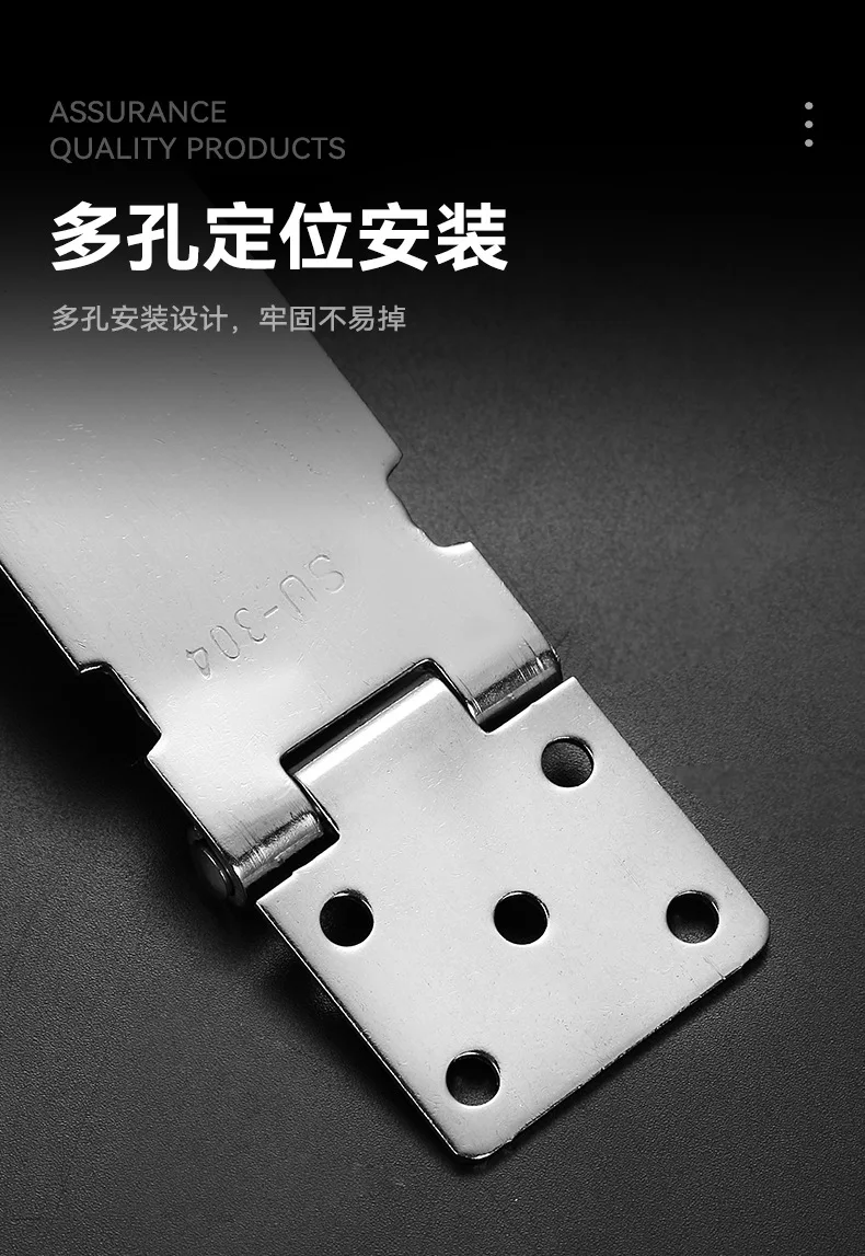 Thickened Stainless Steel Lock Buckle High Quality Right Angle Wooden Door Drawer Cabinet Tag Gate Latch Hasps with Screws