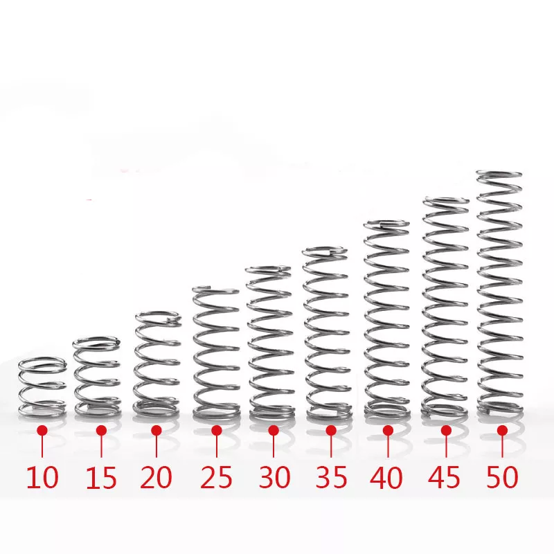 10pcs SS304 stainless steel compression spring thickness 0.4mm 0.5m Mini spring Household maintenance tools Hardware accessories