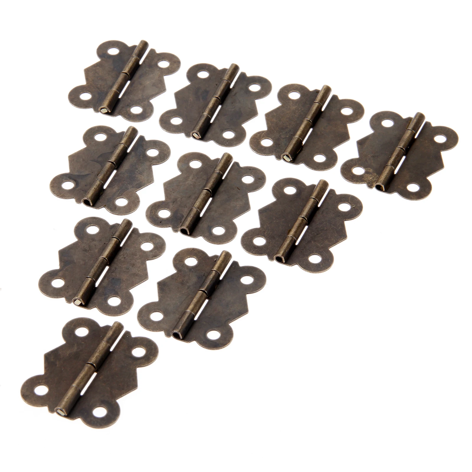 10Pcs Cabinet Furniture Hinges Jewelry Wooden Boxes 4 Hole Butterfly Vintage Hinge Furniture Fittings For Door Cabinets