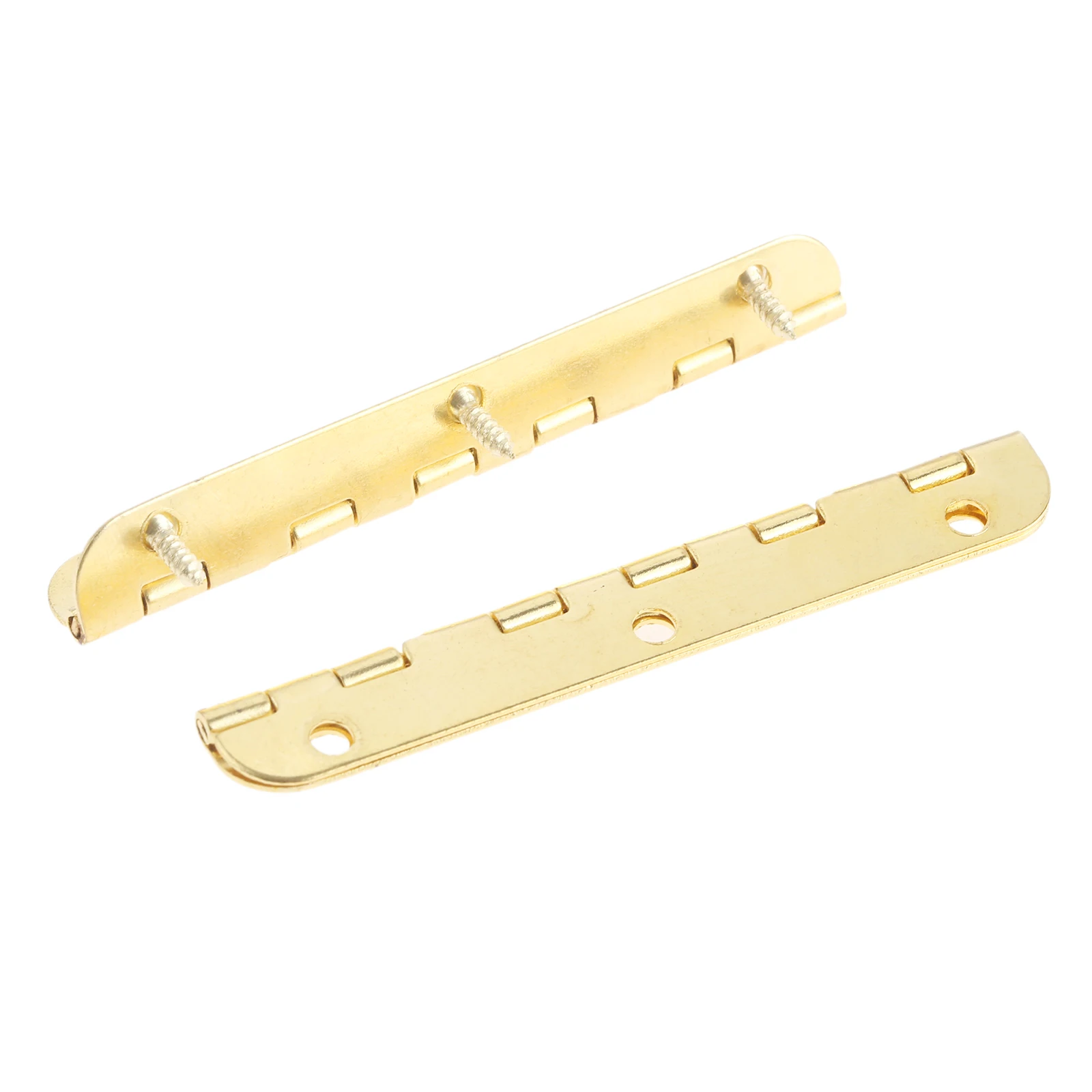 4Pcs 65*15mm 90°  DegreeCabinet Door Luggage Hinges 6 Holes Jewelry Wood Boxes Hinge Furniture W/Screws Gold/Silver/Bronze