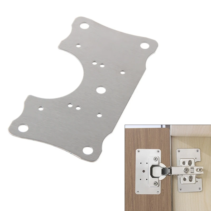 4 Pcs Cabinet Hinge Repair Plate Kit for Protecting Wooden Kitchen Cabinet Door Hinge Repair Plate Furniture Window Drawer Repai