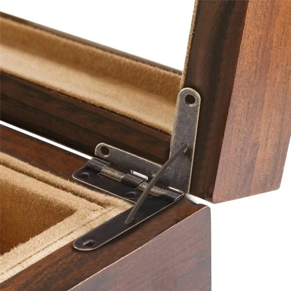 10pcs 90 Degree 30X33mm Angle Wooden Box Supports Hinge for Small Wooden Jewelry Wine Case Watch Box Wooden Lid