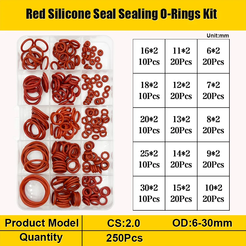 Silicone O Ring Coffee Machine Silicone VMQ O-Ring Seal Washer Plumbing Gasket Food Grade Oil Resistant High Temperature Oring