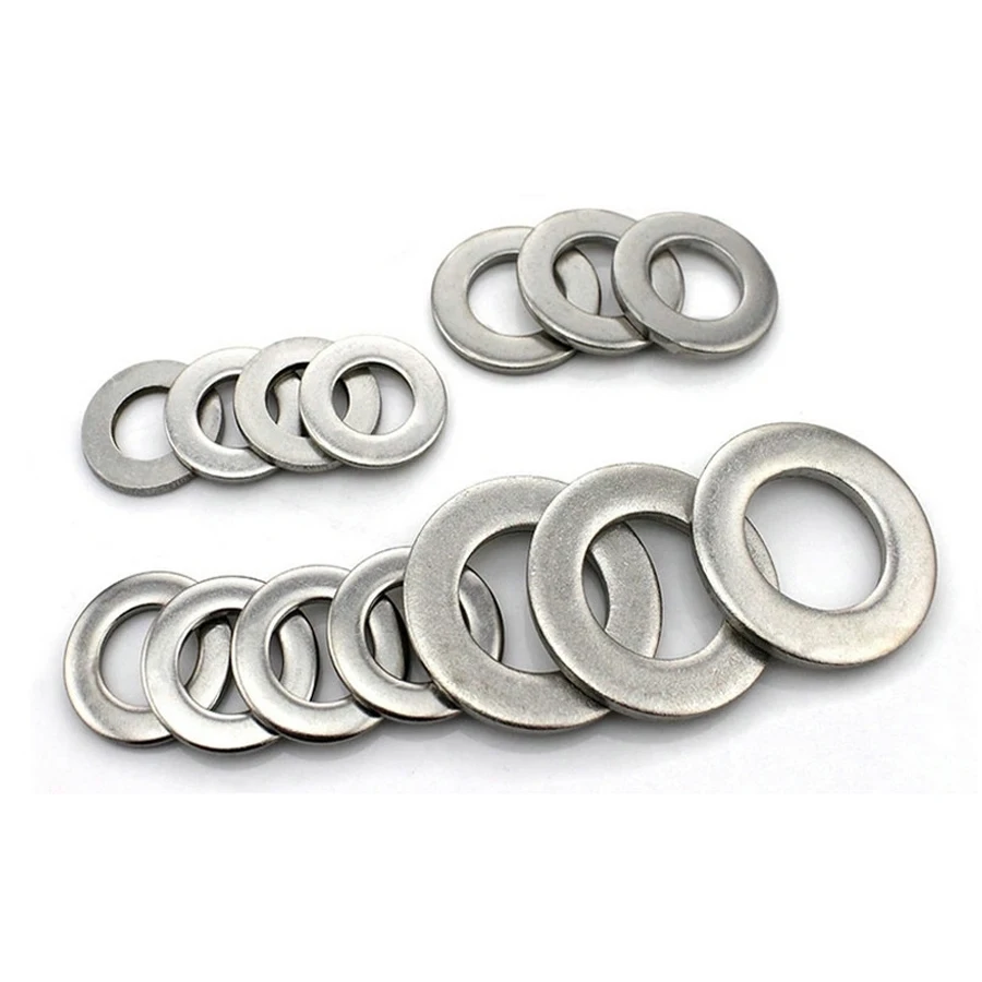 30pcs/lot 304 Stainless steel flat ring washers Model M2 M3 M4 M5 M6 M8 Stainless steel flat washers for fender screws, bolts, h