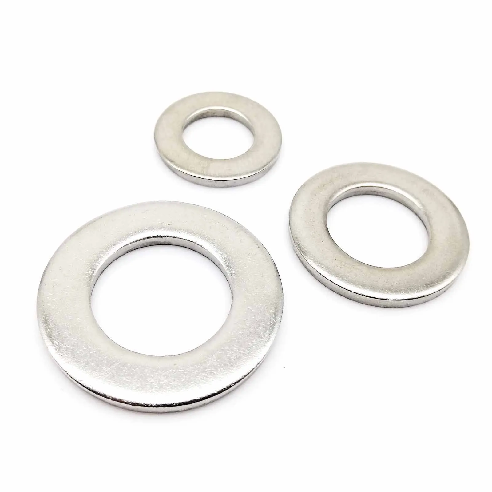 GB97 M1.6 M2 M2.5 M3 M3.5 M4 M5 M6 M8 M10 M12 M14 M16 to M24 High Quality A2-70 304 Stainless Steel Flat Washer Plain Gasket