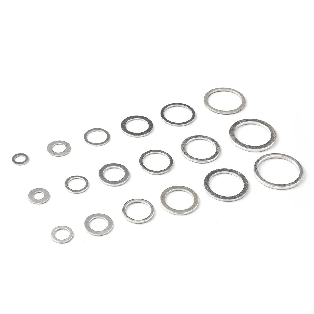 Hot Sale 200/280/450Pcs Aluminum Flat Gaskets Washers Assorted Gasket Metal Sealing Washer Assorted Aluminum Sealing Rings