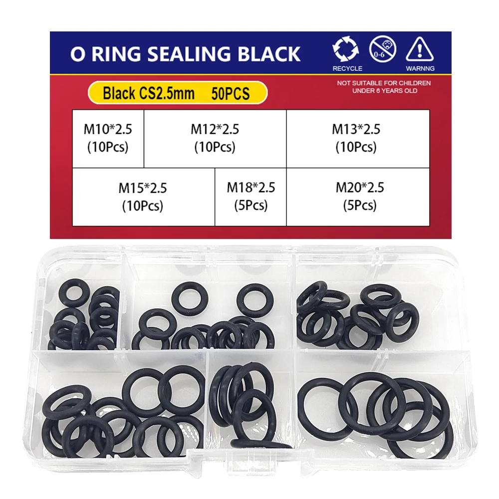 CS1MM-4MM Black Gasket O Ring Set  NBR Faucet Seal Nitrile Rubber High Pressure Faucet Sealing Valve O Rubber Washer Gaskets
