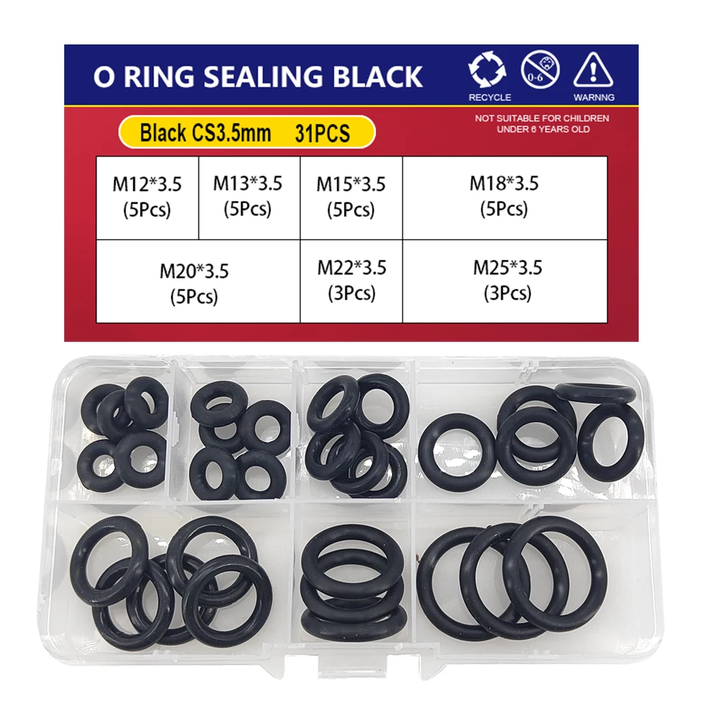 CS1MM-4MM Black Gasket O Ring Set  NBR Faucet Seal Nitrile Rubber High Pressure Faucet Sealing Valve O Rubber Washer Gaskets