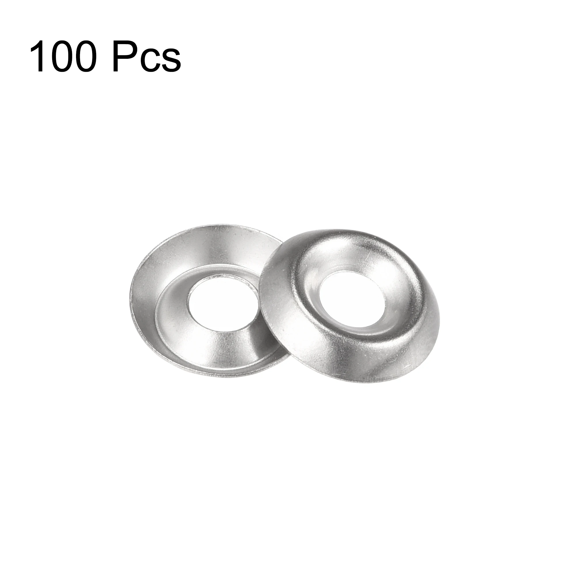 uxcell #8 304 Stainless Steel Cup Washer Countersunk for Screw Bolt 100pcs