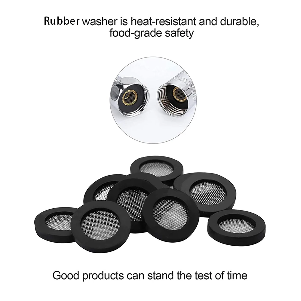 20Pcs Hose Gasket Rubber Washer Stainless Steel Tool Replacement Seal Shower Head Accessories For 1/ 2in Tap Head