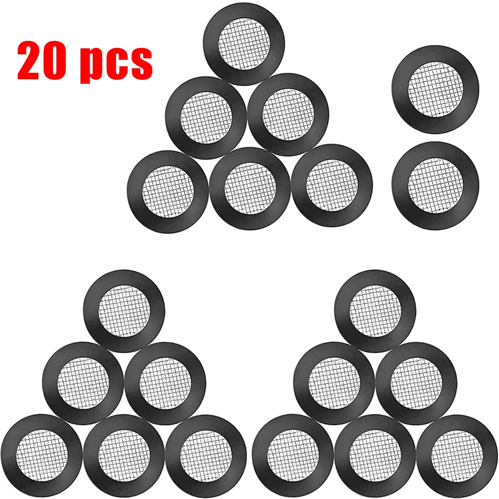 20 PCS Rubber Gasket With Net Shower Head Filter Plumbing Hose Seal Faucet Replacement Part Washer Sink Strainer Tool
