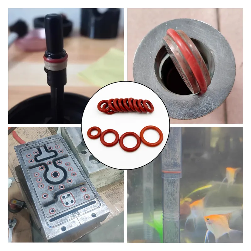 VMQ Sealing O Rings Red Silicone Ring Gasket Set CS 1/1.5/1.9/2.4/3.1 Silicon O Ring Seal Washer Food Grade Oring Silica gel Kit