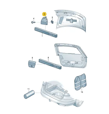 Trunk Lid Boot Interior Warning Triangle Support Bracket For VW  Passat B8  3C  2016-2019  3G5860285  3G5 860 285