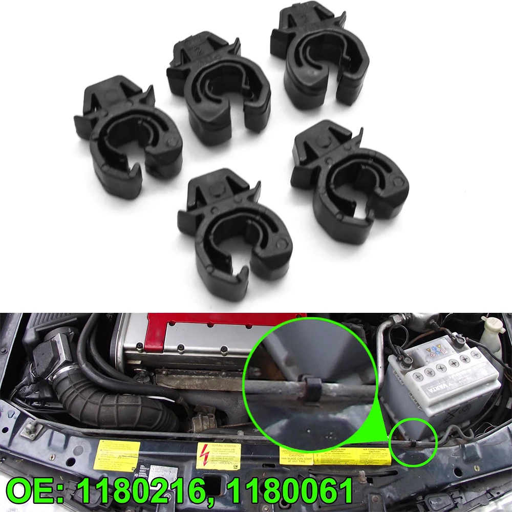 5x Retainer Hood Bonnet Rod Support Prop Clip Stay Clamp Holder 1180216 Black For Opel Vauxhall Vectra Zafira Omega Meriva Tigra