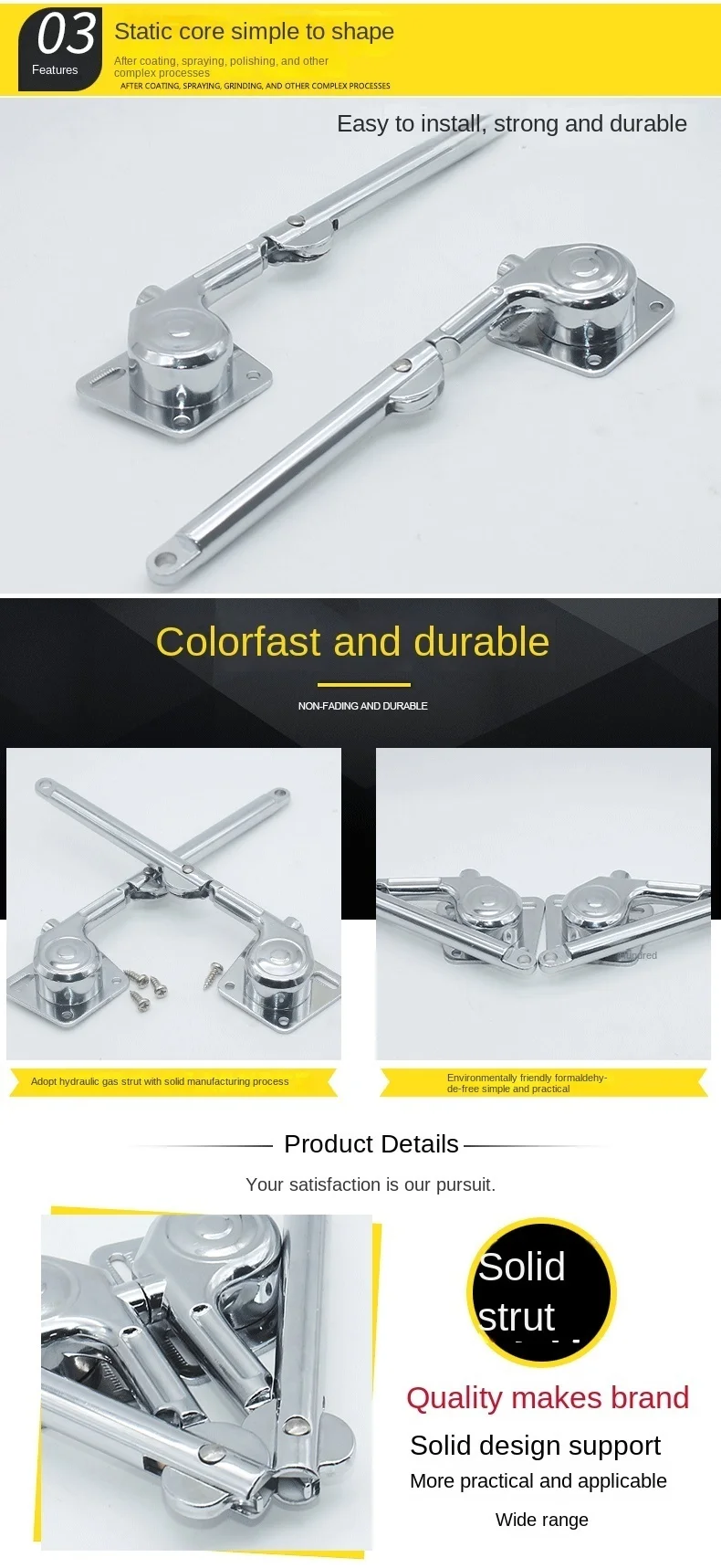 1pair 2pcs Soft Close Kitchen Cupboard Door Cabinet Hinge Hydraulic Furniture Hinge Lift Up Flap Stay Support Hardware