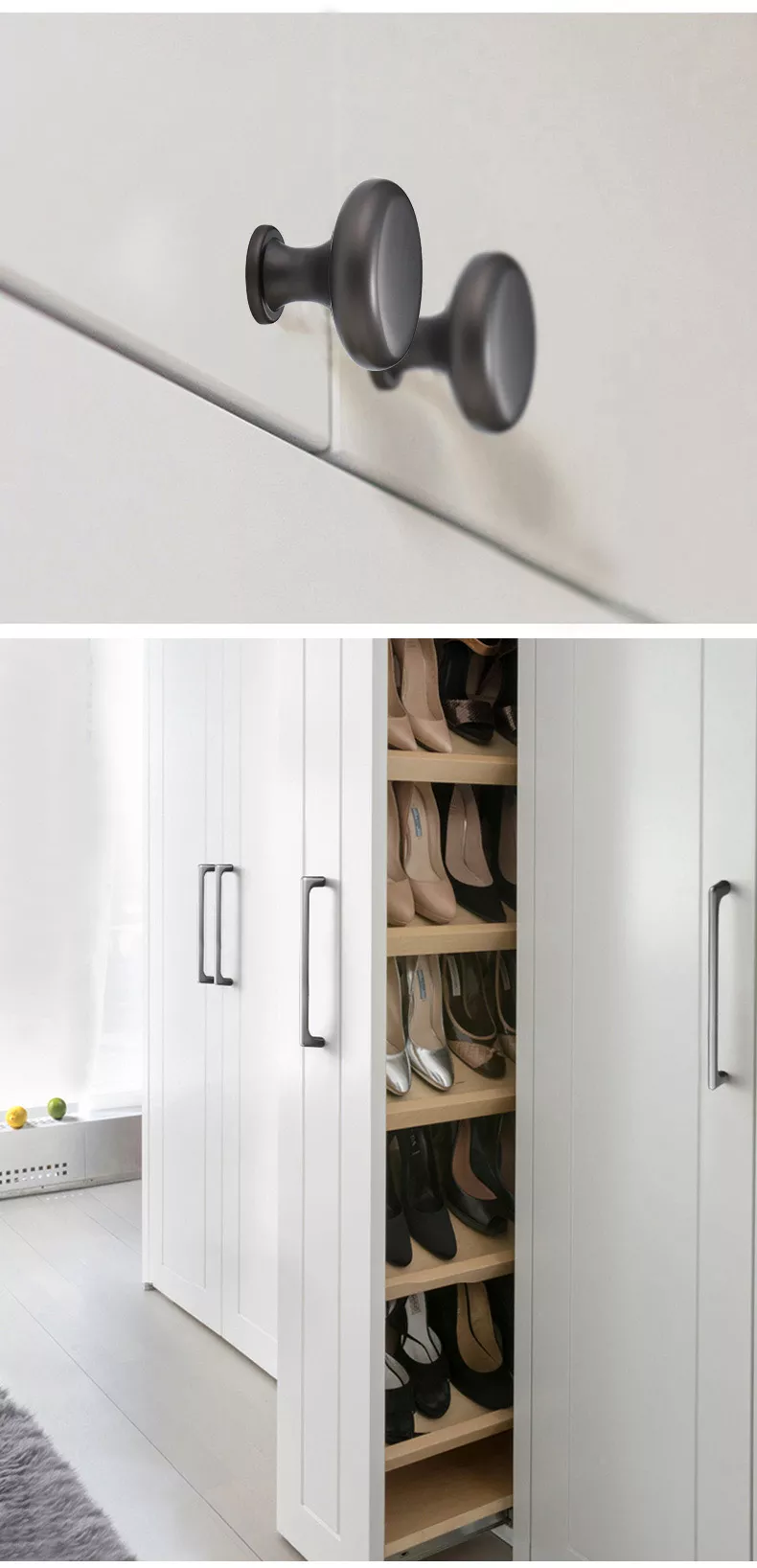 WV Modern Minimalist Pulls Cupboard Dressers Brass Gold Cabinet Door Handles Closet Drawer Knobs Kitchen Furniture Hardware