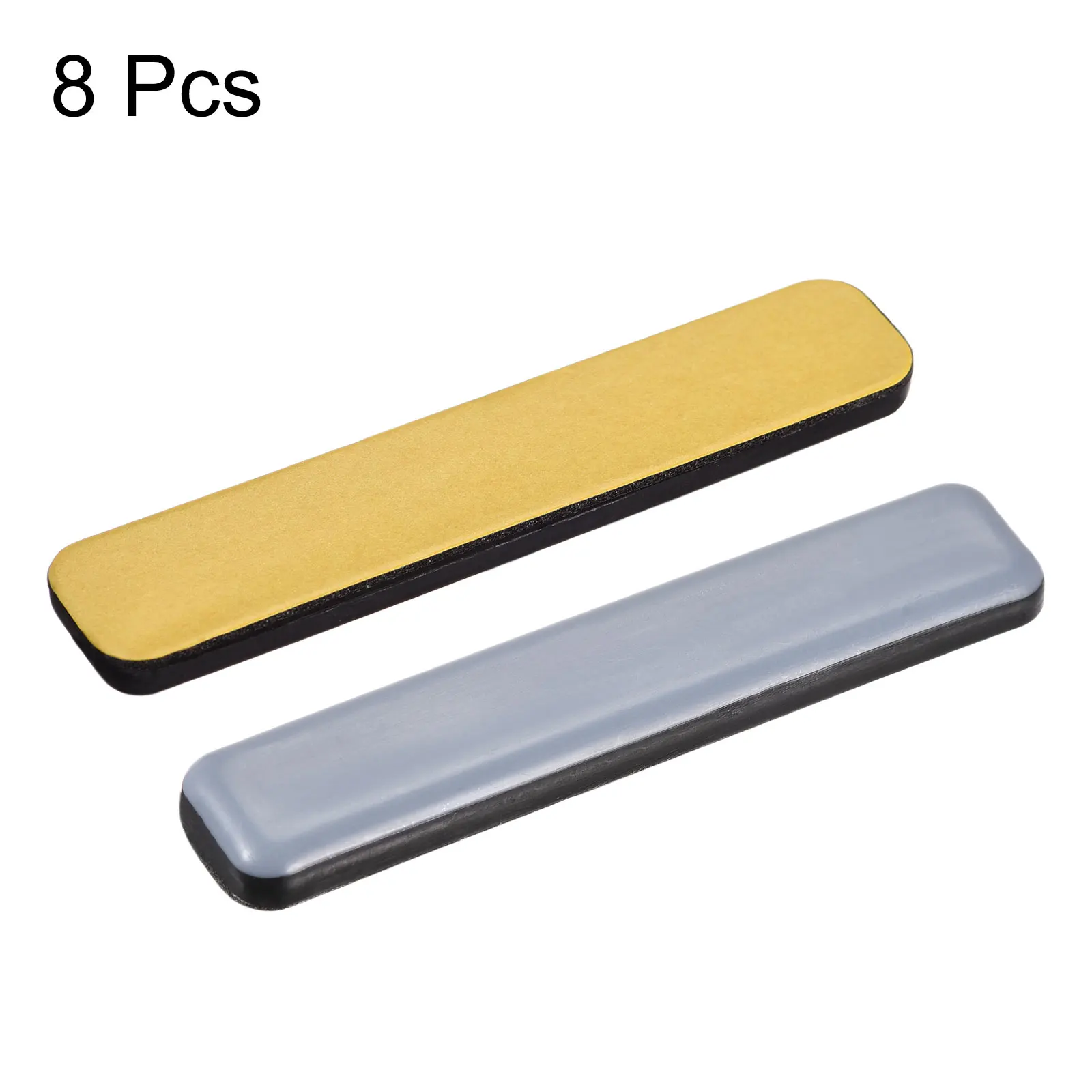 Uxcell 8 Pcs 75mm x 15mm Rectangle PTFE Furniture Sliders, Adhesive Self Stick for Wood Floors, Ceramic Tile and Carpeting