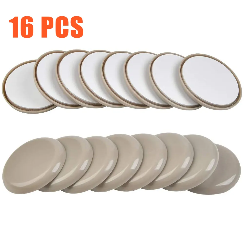 16 Pcs Furniture Sliders Mobile Heavy Furniture Smooth Floor Mobile Protector For Carpet Heavy Duty Furniture Move Spare Parts