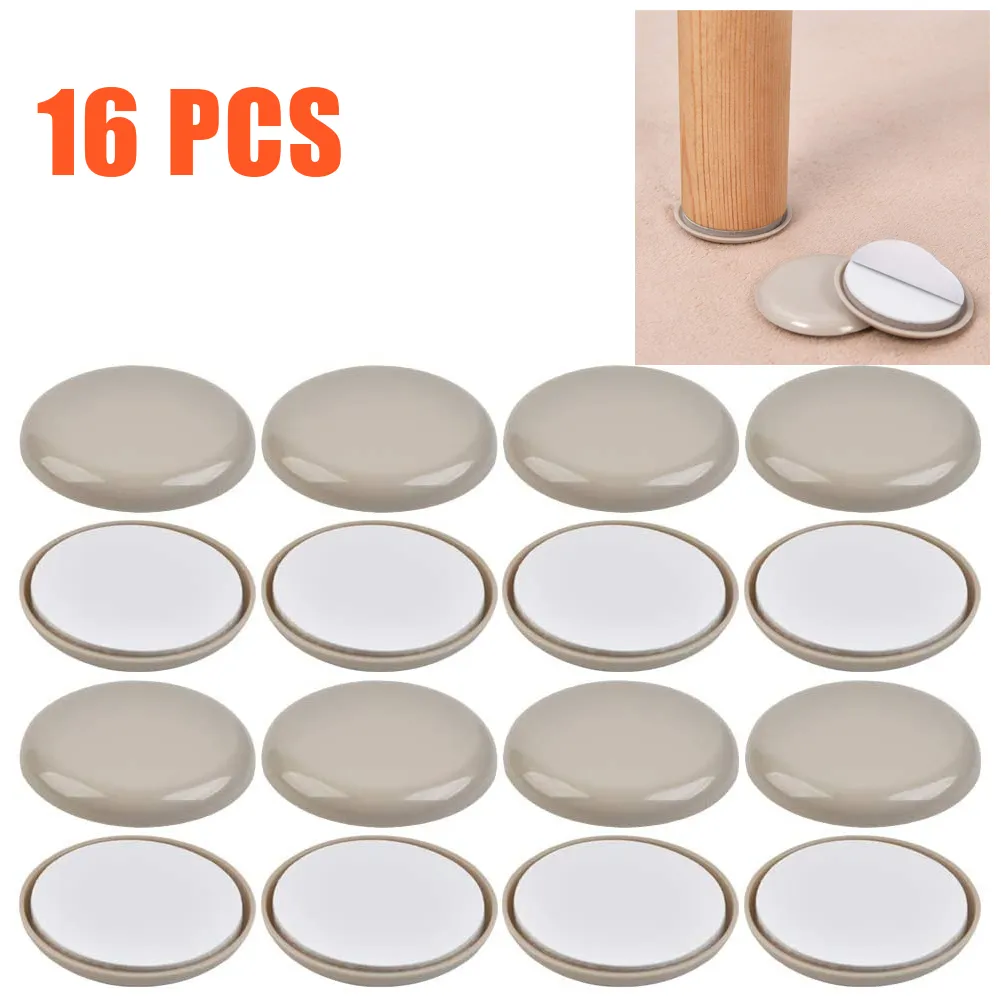 16 Pcs Furniture Sliders Mobile Heavy Furniture Smooth Floor Mobile Protector For Carpet Heavy Duty Furniture Move Spare Parts