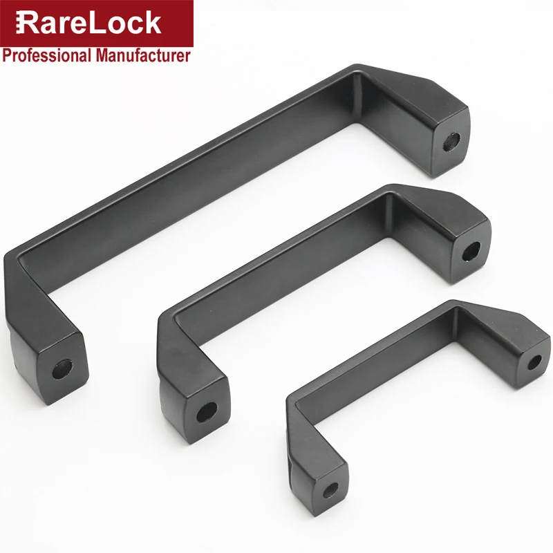 Door Cabinet Handle Knob Balck Metal for Industry Storage Box File-Cabinet Wooden Case Machine Rarelock HJ16 A