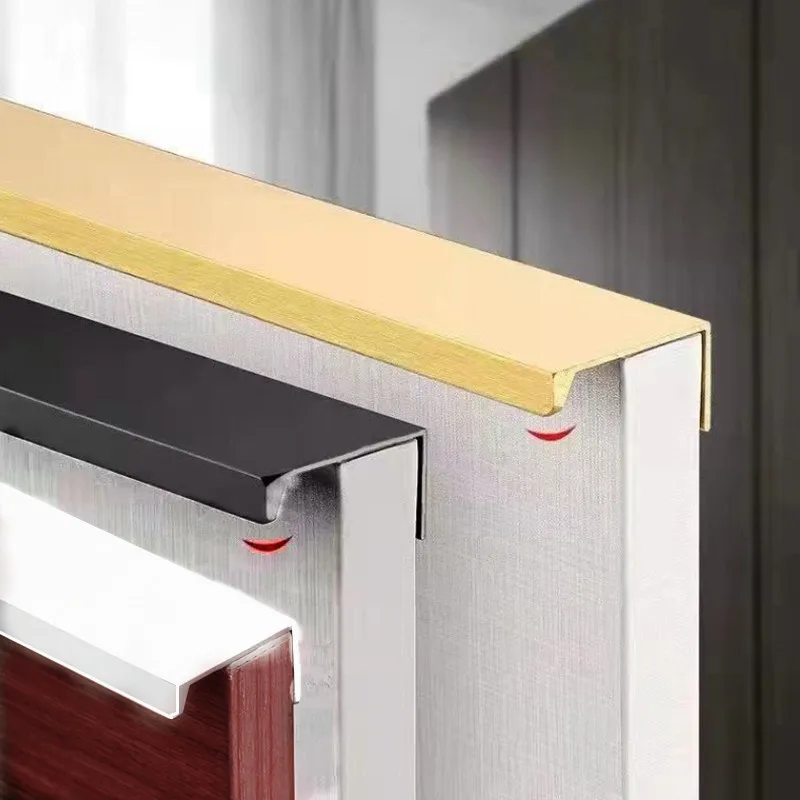 96mm Furniture Hardware Cabinet Pulls Drawer Knobs Black Silver Orange Gold Hidden  Handles Stainless Steel  Kitchen Cupboard