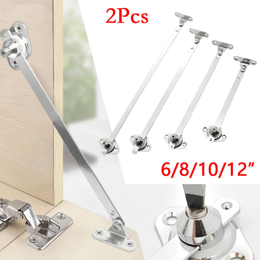 2PCS Cabinet Lid Support Cupboard Door Flap Stay Hinge Down Drop Lid Support Sliding Rail Furniture Hardware 6/8/10/12 Inches