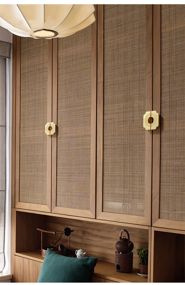 New Chinese Furniture Handle Cabinet Door Wardrobe Drawer Gold Drawer Knobs Cabinet Light Luxury Kitchen Cabinet Handles