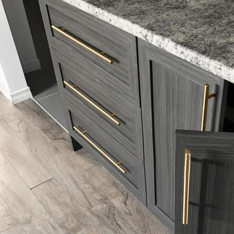 Black Golden Cupboard Handle Brushed Stainless Steel Kitchen Cabinet Door Knob Furniture Drawer Pull  Hardware Pulls  Bar Handle