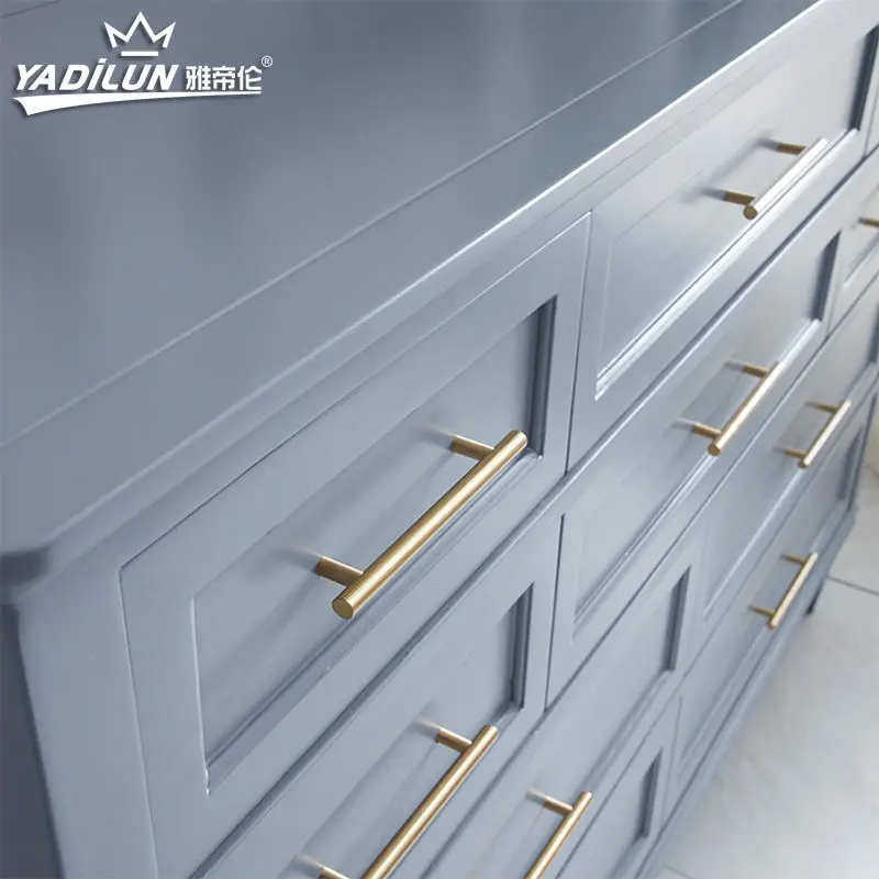 Black Golden Cupboard Handle Brushed Stainless Steel Kitchen Cabinet Door Knob Furniture Drawer Pull  Hardware Pulls  Bar Handle