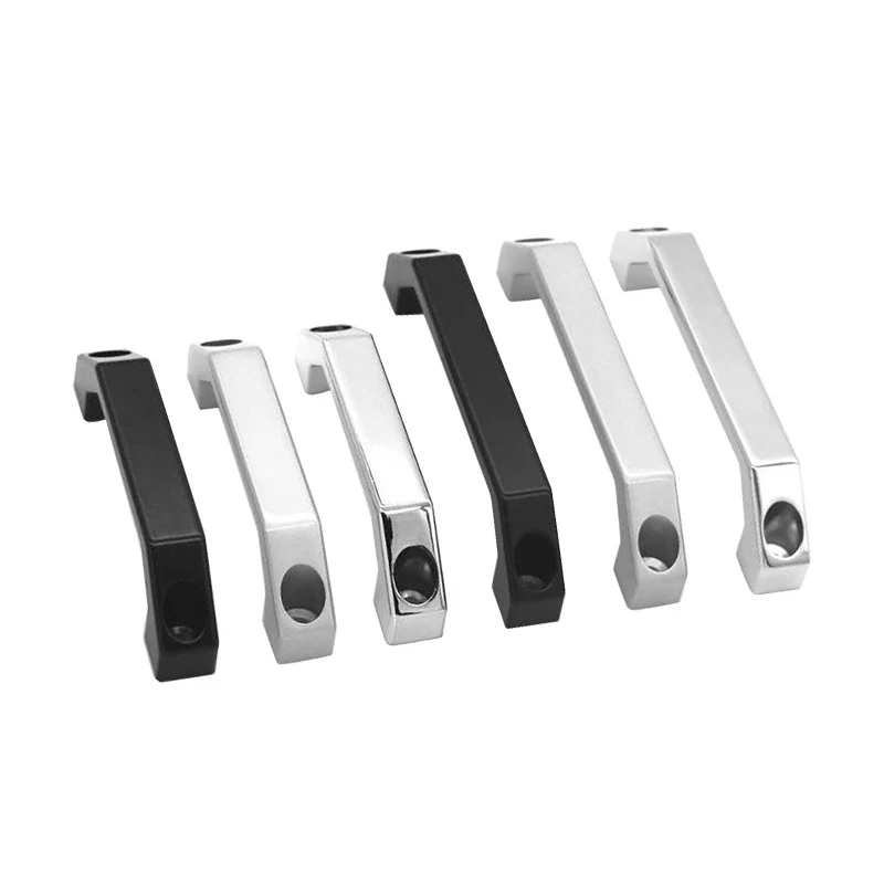 Industrial Aluminum Alloy Handle Thickened Black Square Chassis Cabinet Door Handle Industrial Surface Mounted Small Handle