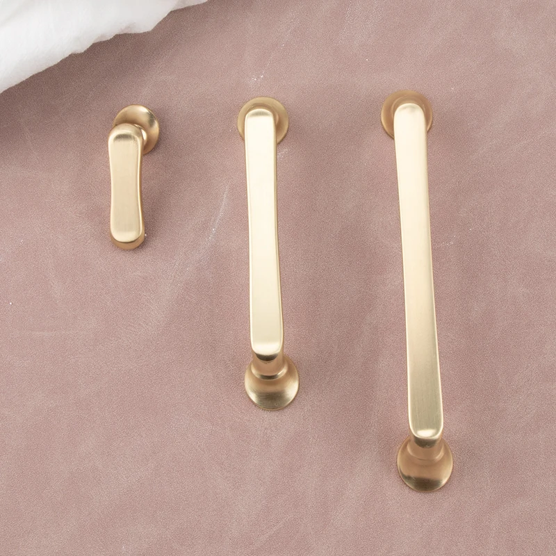 Modern minimalist zinc alloy gold long handle furniture hardware kitchen cabinet knob coffee pull handle