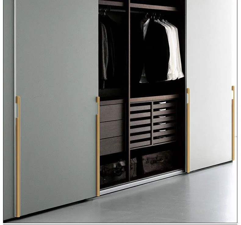 Handles Drawer Cabinet Furniture Kitchen Handles for Wardrobe Doors and Windows Black Golden 1000mm super long Hardware