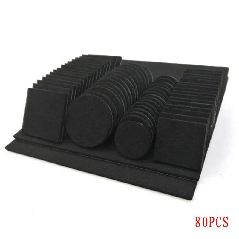 Felt Pads 80/130pcs Self Adhesive Furniture for CH Table Leg Protect Pad Set for Home Bedroom Living Room Bed Protect