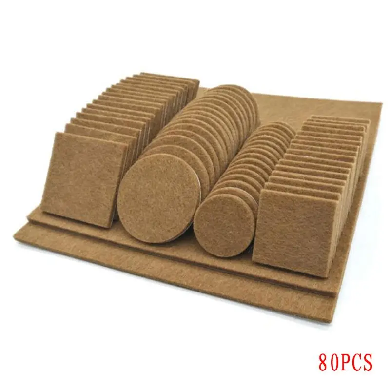 Felt Pads 80/130pcs Self Adhesive Furniture for CH Table Leg Protect Pad Set for Home Bedroom Living Room Bed Protect
