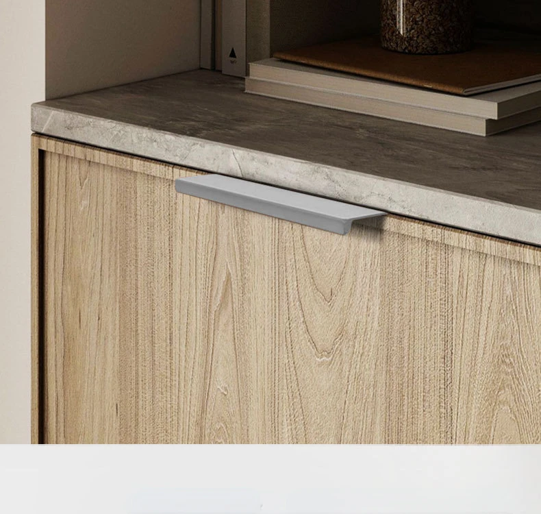 Modern Style Finger Edge Pull Aluminum Alloy Furniture Drawer Handles Hidden Cabinet Kitchen Cupboard Handles Knobs Hardware