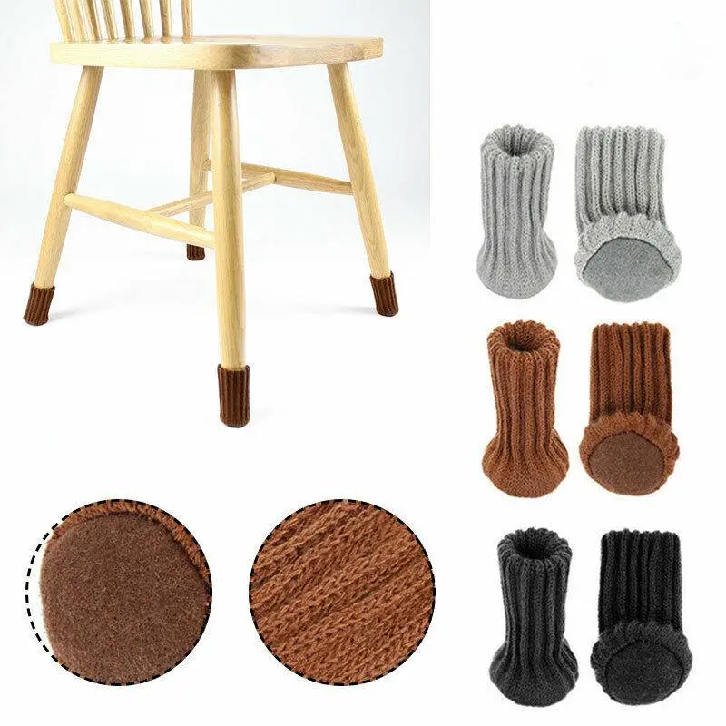 24Pcs Table Leg Socks Knitted Chair Leg Cover Floor Protectors Furniture Legs Table Chair Leg Protector Cover Legs For Furniture