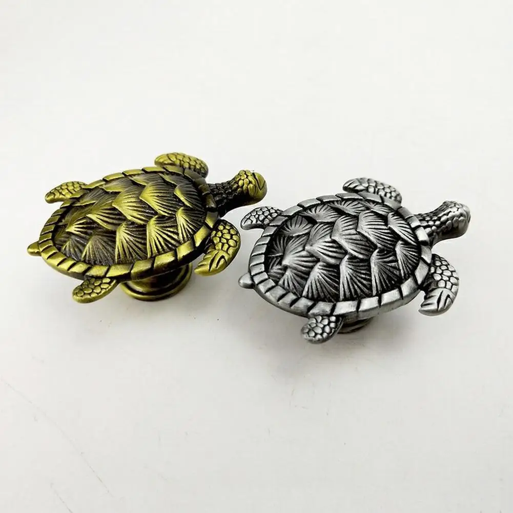 Marine Series Single Hole Handle Turtle Handle Tortoise Shape Zinc Alloy Furniture Handle Door Cabinets Knobs For Children Room