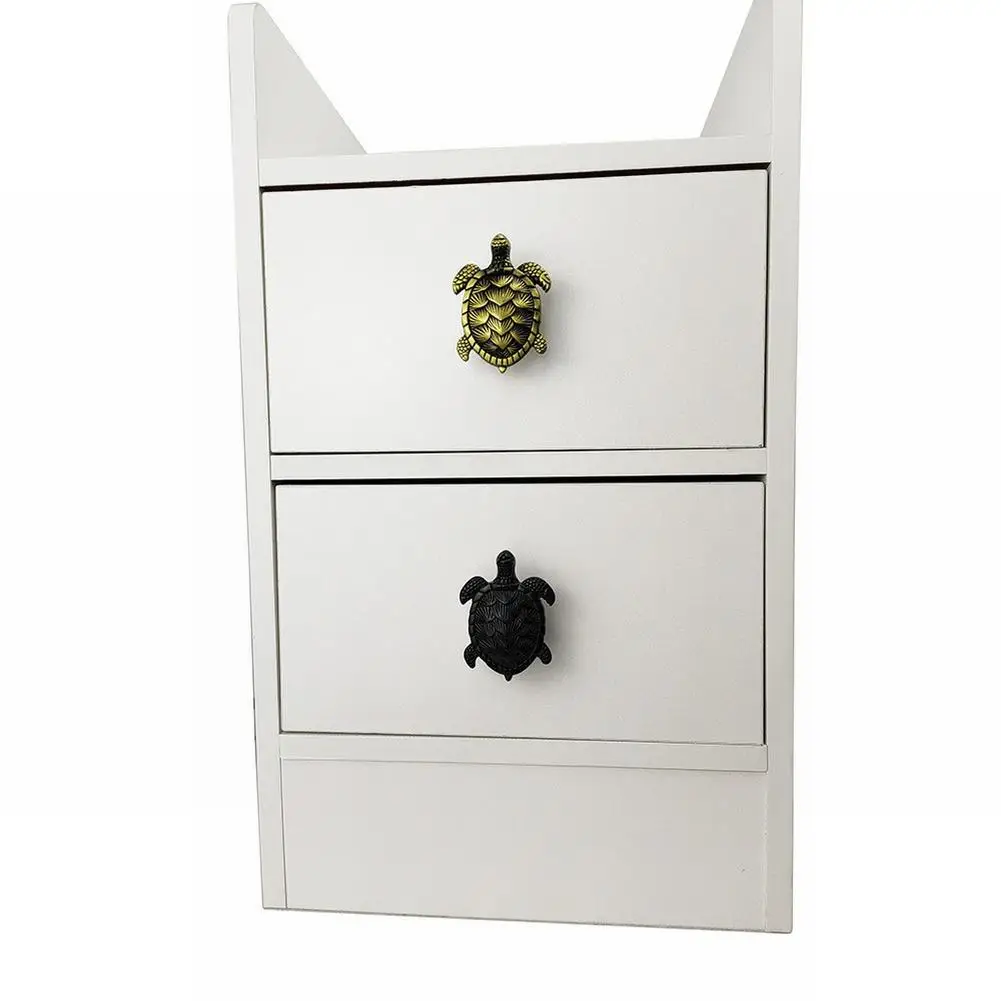 Marine Series Single Hole Handle Turtle Handle Tortoise Shape Zinc Alloy Furniture Handle Door Cabinets Knobs For Children Room