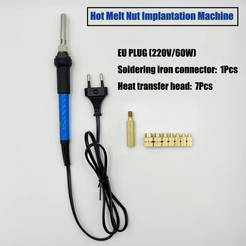 Heat Set Insert Soldering Iron Tip M2 M3 M4 M5 M6 Brass Hot Melt Inset Nut Embedded Thread Insertion Kit For Plastic 3d Printing