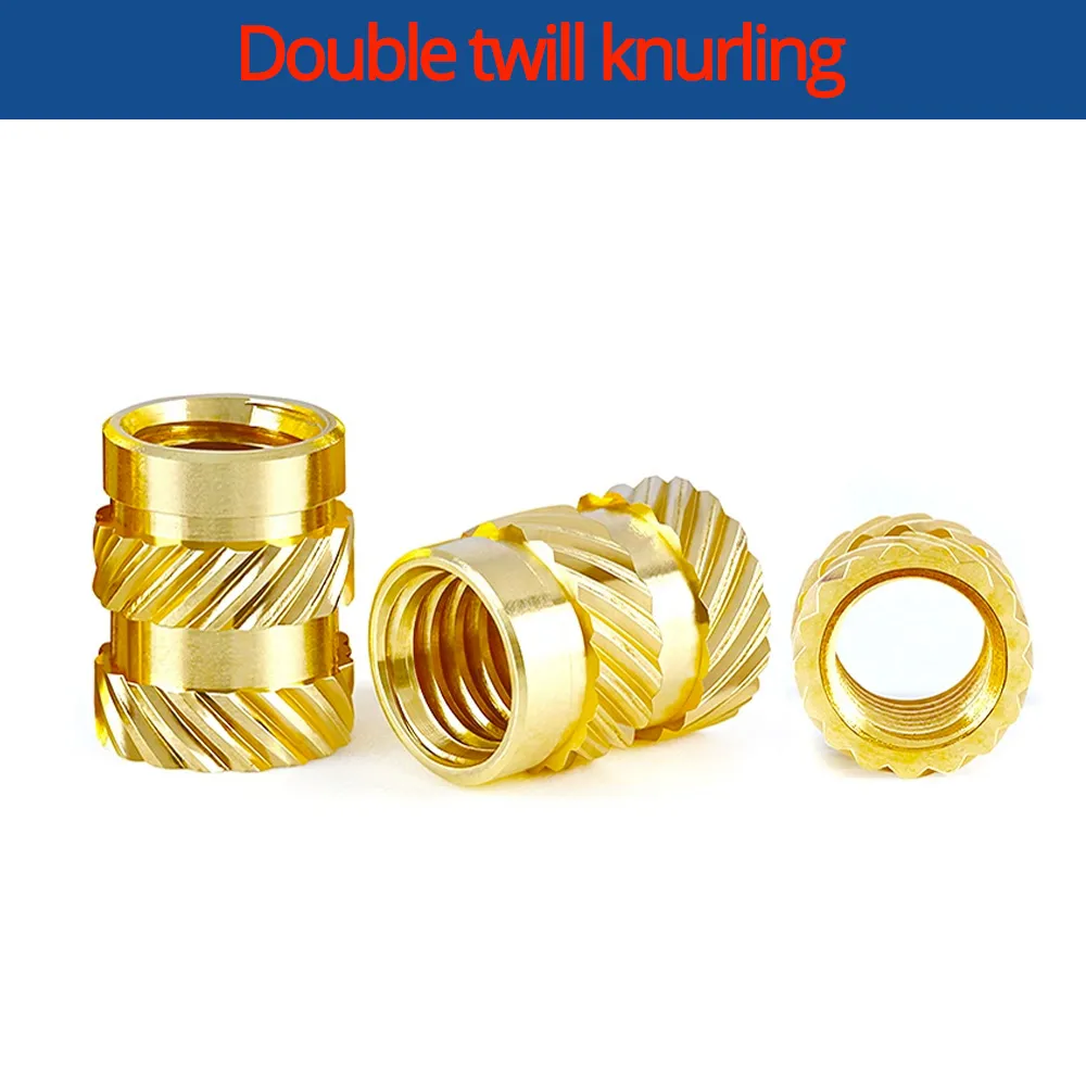 20/30PCS 1/4 Brass Heat Threaded Insert Nut Inch Size Knurled Hot Melt Molding Injection Embedded Insertion Nut of 3D Printer